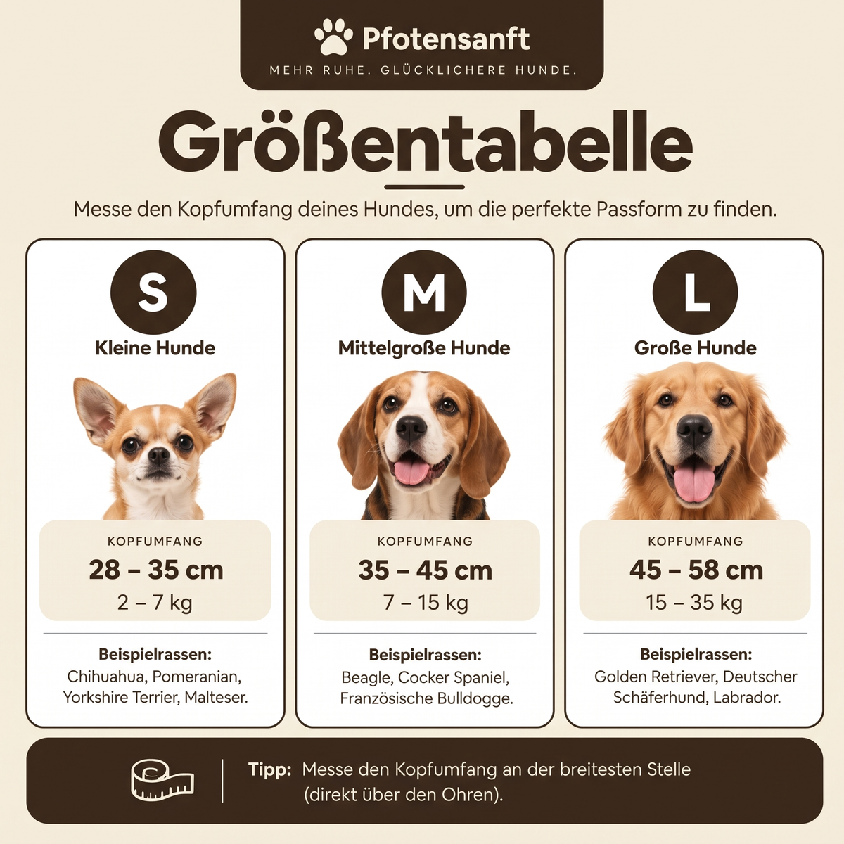 Pfotensanft Beruhigungshaube